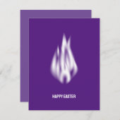 Qr-code Happy Paast Soft White Flame Feestdagenkaart (Voorkant / Achterkant)