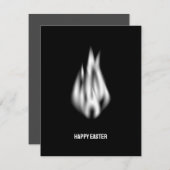 Qr-code Happy Paast Soft White Flame Feestdagenkaart (Voorkant / Achterkant)