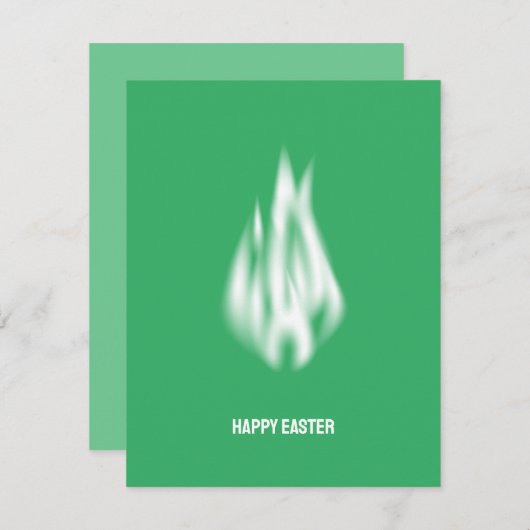 Qr-code Happy Paast Soft White Flame Feestdagenkaart (Voorkant / Achterkant)