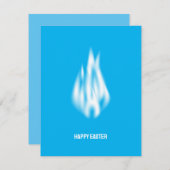 Qr-code Happy Paast Soft White Flame Feestdagenkaart (Voorkant / Achterkant)