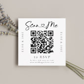QR Code Hartlettertype RSVP Kaart
