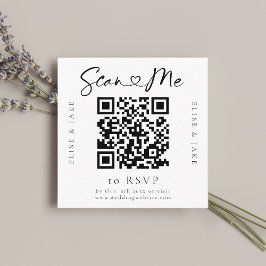 QR Code Hartlettertype RSVP Kaart