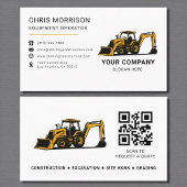 QR Code Heavy Equipment Construction Company Visitekaartje