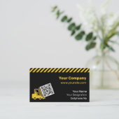 QR-code heftruck Visitekaartje (Staand voorkant)