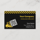 QR-code heftruck Visitekaartje (Voorkant)