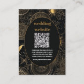 qr code Hemelzwart Gouden Bruiloft Informatiekaartje (Voorkant)