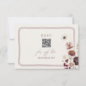 QR Code Herfst Anemoon Bloemen Huwelijk RSVP (Voorkant)
