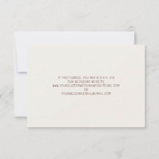 QR Code Herfst Anemoon Bloemen Huwelijk RSVP (Achterkant)