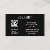 QR-code | Het Monogram van de staalmuur Visitekaartje (Achterkant)