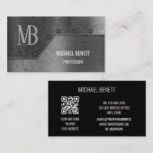 QR-code | Het Monogram van de staalmuur Visitekaartje (Voorkant / Achterkant)