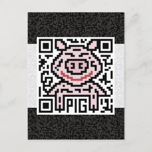 QR-code het varken Briefkaart