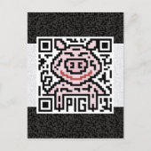 QR-code het varken Briefkaart (Voorkant)