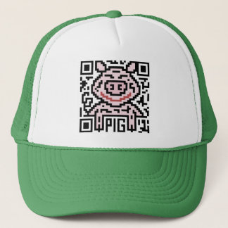 QR-code het varken Trucker Pet