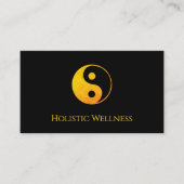 QR-code Holistic Healer Wellness Gold Yin Yang Visitekaartje (Voorkant)