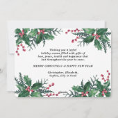 QR-code Holly Jolly kerstgroen 5 Foto Feestdagenkaart (Achterkant)