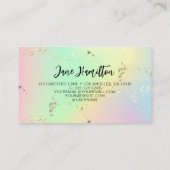 QR Code Holografisch Abstract Visitekaartje (Achterkant)