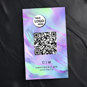 QR-code holografisch monogram Visitekaartje