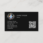 QR Code Holografische Cupcake Bakkerij Chef Cake Visitekaartje (Achterkant)