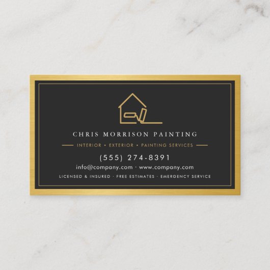 QR Code Home Painter Contractor Painting Service Visitekaartje (Voorkant)