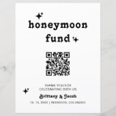 QR Code Honeymoon Fund Wedding Sign (Voorkant)