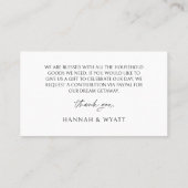 QR Code Honeymoon Request Wedding Enclosure Card Visitekaartje (Achterkant)