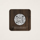 QR Code Hood Lichten Ruwweg Griffie Vierkante Visitekaartjes (Achterkant)