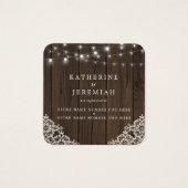 QR Code Hood Lichten Ruwweg Griffie Vierkante Visitekaartjes (Voorkant)