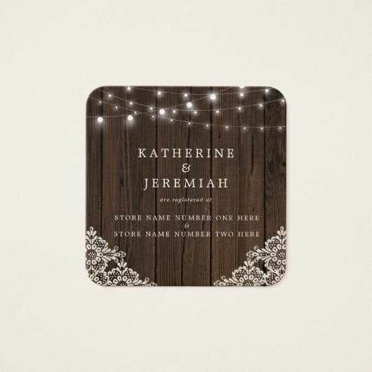 QR Code Hood Lichten Ruwweg Griffie Vierkante Visitekaartjes (Voorkant)