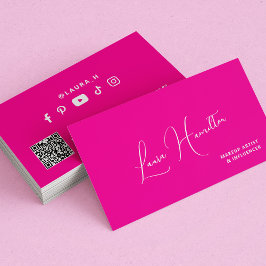 QR-code hotroze moderne schoonheid influencer Visitekaartje