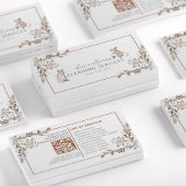 QR-code Houekeeping Professional Maid Floral Cute Visitekaartje