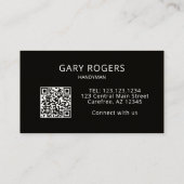 QR Code House Repair Handyman Visitekaartje (Achterkant)