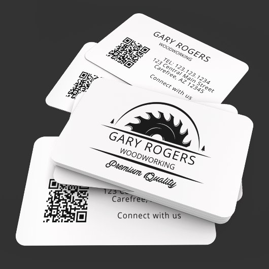 QR-code Houtbewerking Beroepskaart Visitekaartje
