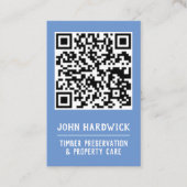 QR-code Houtconservering & Vastgoedverzorging Visitekaartje (Voorkant)