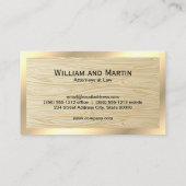 QR-code houtnerf | Gouden rand Visitekaartje (Achterkant)