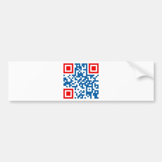 QR-Code-Hrvatska Bumpersticker (Voorkant)