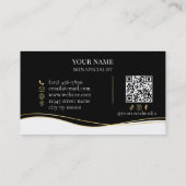 QR-code Huidverzorging & Schoonheidssalon Visitekaartje (Achterkant)