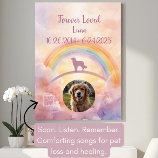 QR-code huisdier condoleance cadeau | Interactieve Perfect Poster