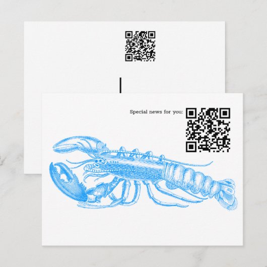 QR Code Hummer Briefkaart (Voorkant / Achterkant)