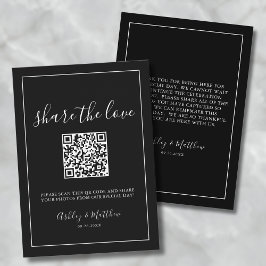 QR-code Huwelijk Delen Vang Liefde Gast Foto's Informatiekaartje
