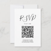 QR-code Huwelijk RSVP Bijlagekaart Kaartje (Voorkant)