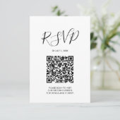 QR-code Huwelijk RSVP Bijlagekaart Kaartje (Staand voorkant)