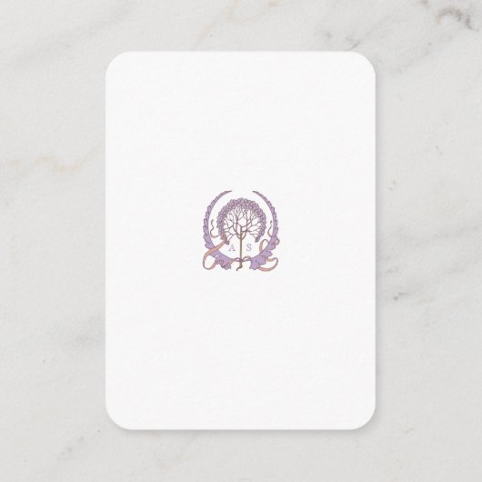 QR Code Huwelijk Website Info Art Nouveau Informatiekaartje (Achterkant)