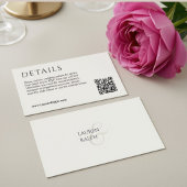 QR-code Huwelijksdetails Bijlagekaart Visitekaartje