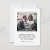 QR Code Huwelijksfoto Website Eenvoudige Typewrite Bedankkaart (Achterkant)