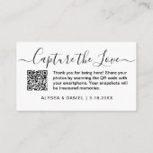 QR-code Huwelijksfoto's Delen De liefde vastleggen Informatiekaartje (Achterkant)