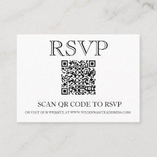 QR-code Huwelijksreactie Simpel Visitekaartje