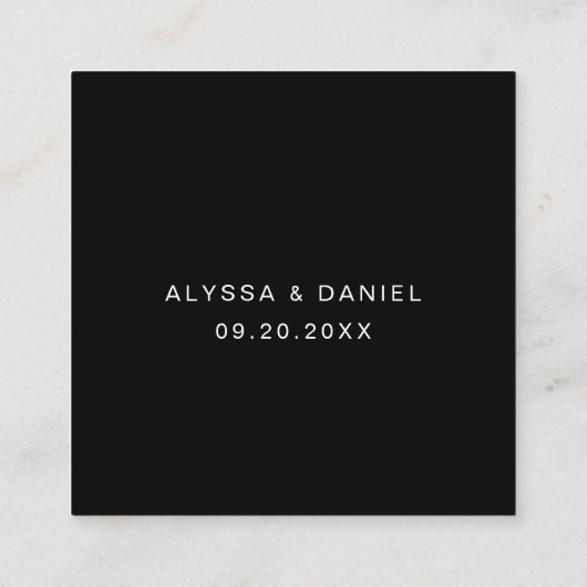 QR CODE Huwelijksreactie trouwwebsite Informatiekaartje (Achterkant)