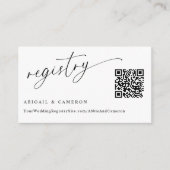 QR Code Huwelijksregister met Delicate Calligraphy Informatiekaartje (Voorkant)