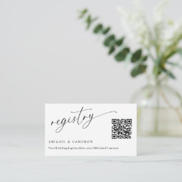QR Code Huwelijksregister met Delicate Calligraphy Informatiekaartje