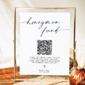 QR Code Huwelijksreis Fonds teken, Honeymoon Fonds Poster